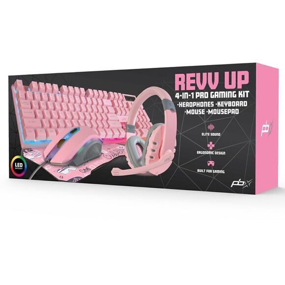 Gaming Combo, 4-Piece Set in Light Pink - Picture 1 of 2